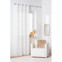 Firanka z kółkami PILEA, 140/260, kol biały fantazyjny wzór - 5903754830785