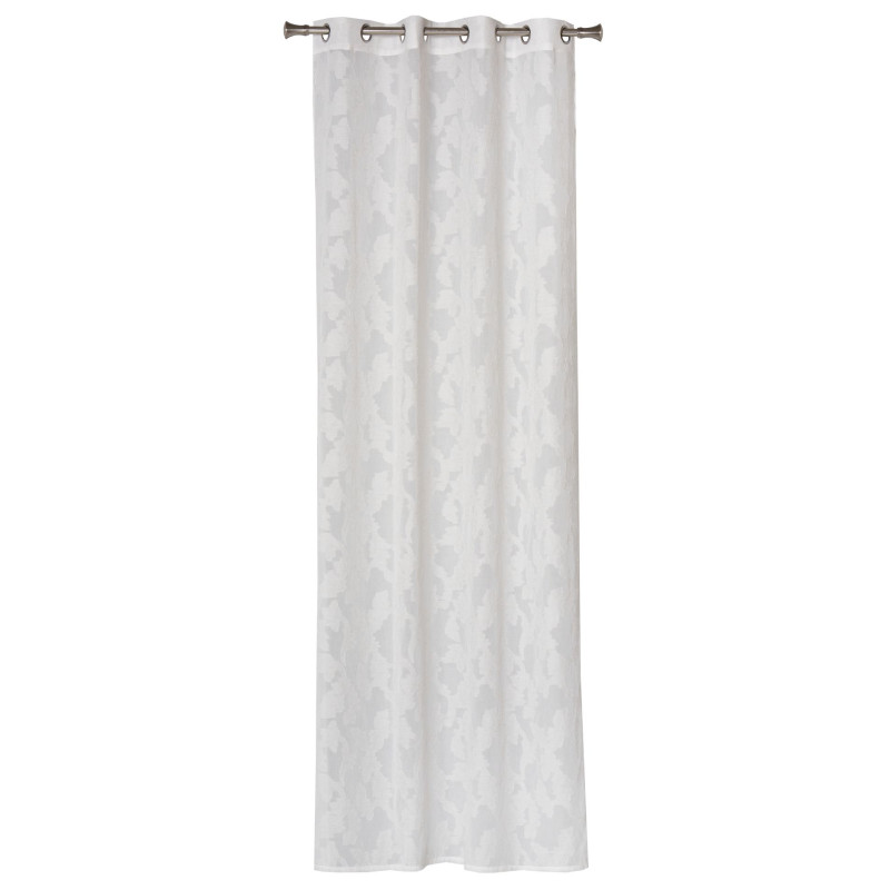 Firanka z kółkami PILEA, 140/260, kol biały fantazyjny wzór - 5903754830785