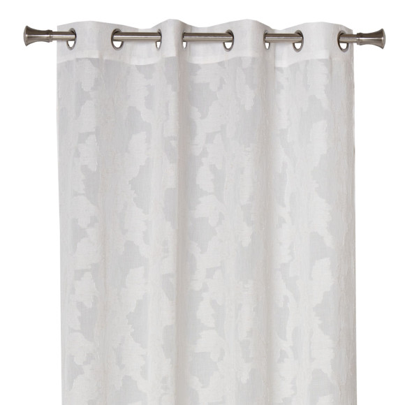 Firanka z kółkami PILEA, 140/260, kol biały fantazyjny wzór - 5903754830785