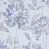 Firana z taśmą marszczącą Planto motyw kwiatowy 140x260 cm biało-szara - 5903754826986