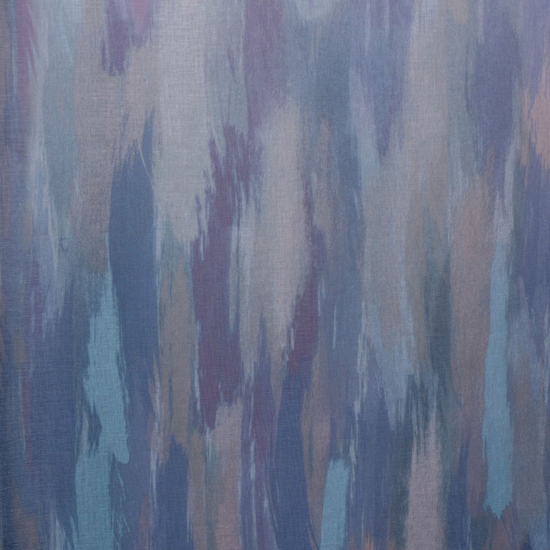 Firana z taśmą SEA 140x260cm, kol. niebieski - 5903754821592