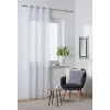 Firana z kółkami VIHAR 140/260 cm, kol. biały srebrny wzór - 5903754824500
