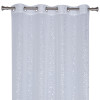 Firana z kółkami VIHAR 140/260 cm, kol. biały srebrny wzór - 5903754824500