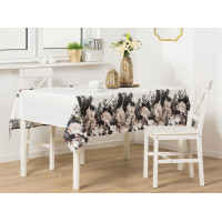 Obrus Alice 140x180 cm biały w kwiaty - 5903754806704