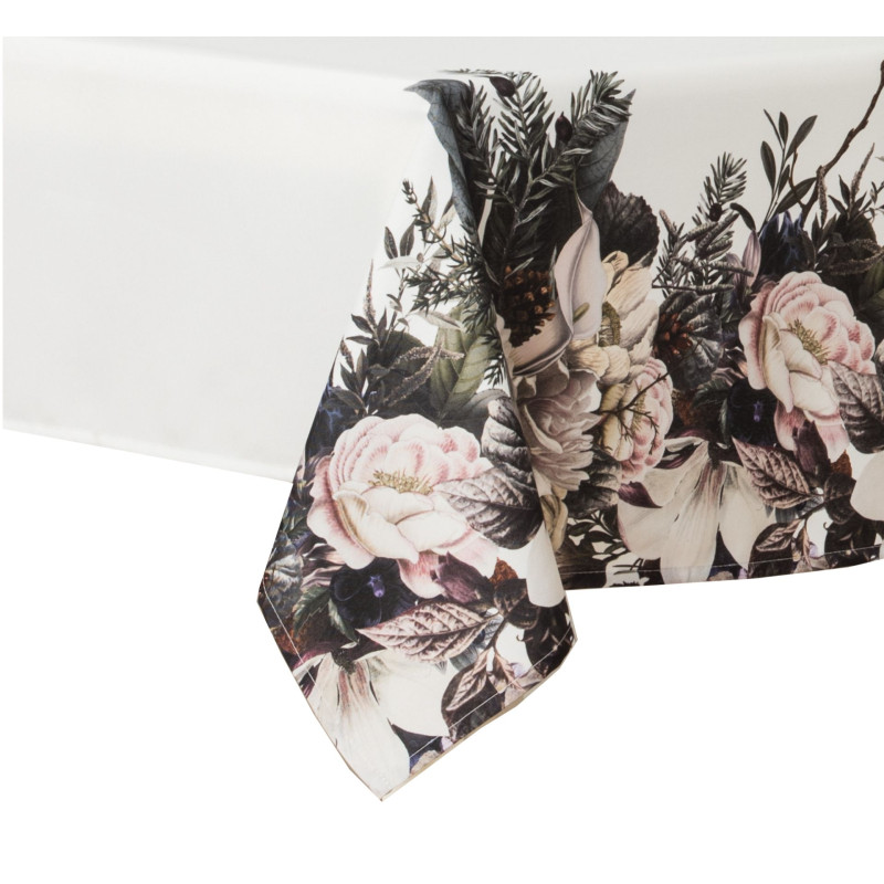 Obrus Alice 140x180 cm biały w kwiaty - 5903754806704