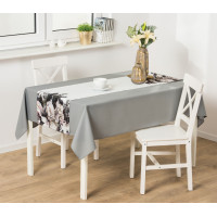 Bieżnik Alice 40x140 cm biały w kwiaty - 5903754806728