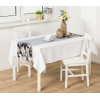 Bieżnik Alice 40x140 cm szary w kwiaty - 5903754806742