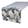 Bieżnik Alice 40x140 cm szary w kwiaty - 5903754806742
