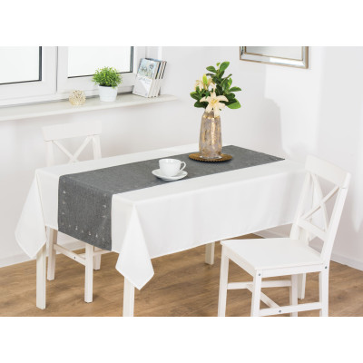 Bieżnik świąteczny Natale 40x140 cm szary - 5903754808166