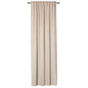 Zasłona z taśmą ABETO 140/260 cm kol. beżowy wzór w jodełkę - 5903754828690