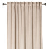 Zasłona z taśmą ABETO 140/260 cm kol. beżowy wzór w jodełkę - 5903754828690