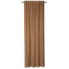 Zasłona z taśmą ABETO 140/260 cm kol. tabacco wzór w jodełkę - 5903754828683