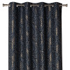 Zasłona z kółkami ALLORO 140x260cm,czarny/złoty nadruk - 5903754828621
