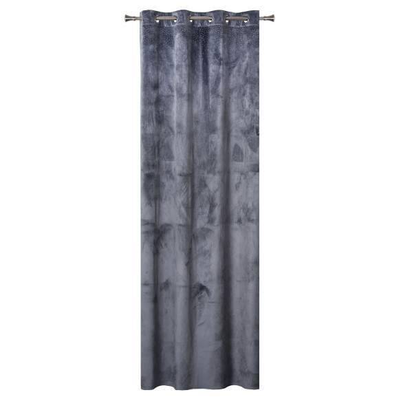 Zasłona aksamitna Cristal kółka 135x260 antracyt - 5903754809729