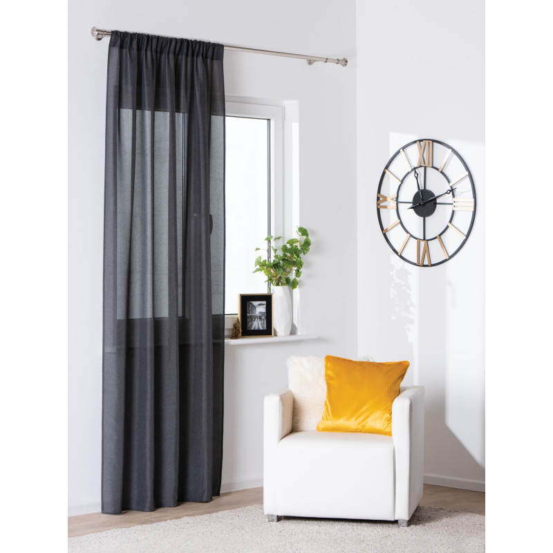 Zasłona z tunelem DERBY 140x260cm antracyt - 5903754818578