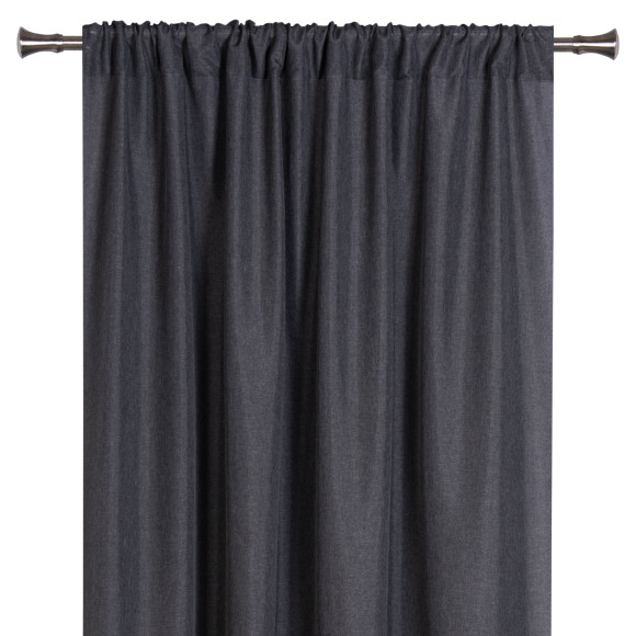 Zasłona z tunelem DERBY 140x260cm antracyt - 5903754818578