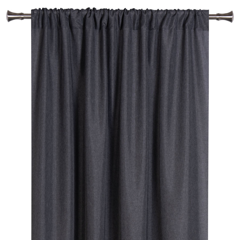 Zasłona z tunelem DERBY 140x260cm antracyt - 5903754818578