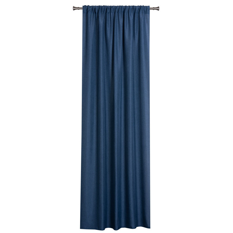 Zasłona z tunelem DERBY 140x260cm granatowa - 5903754818530