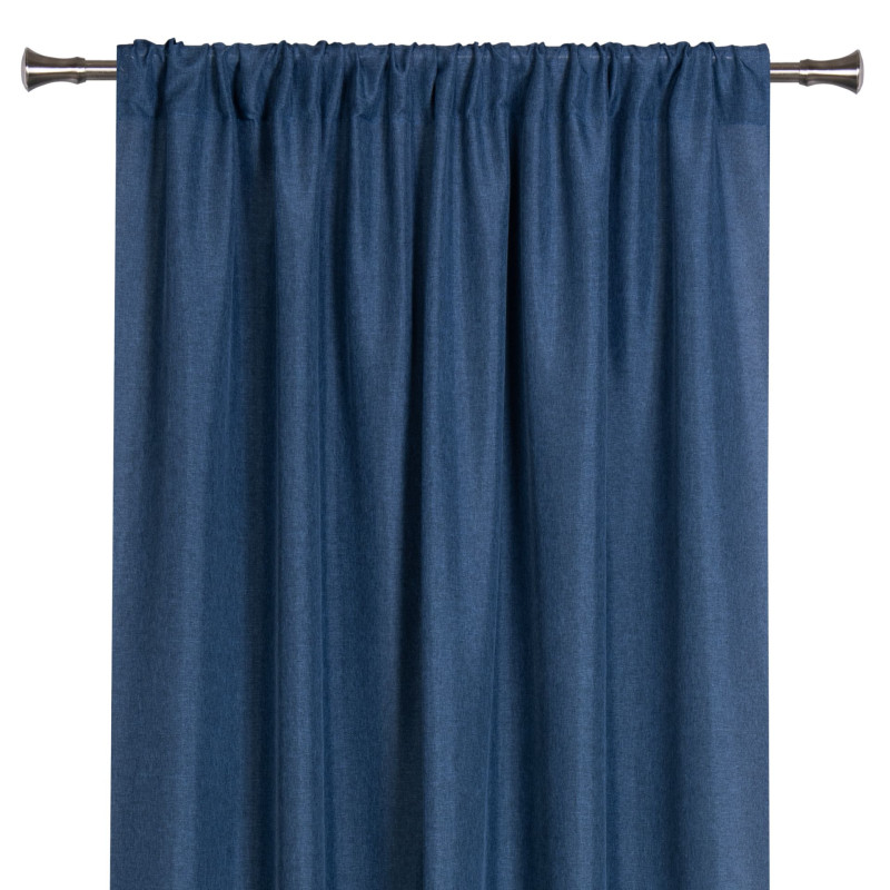 Zasłona z tunelem DERBY 140x260cm granatowa - 5903754818530