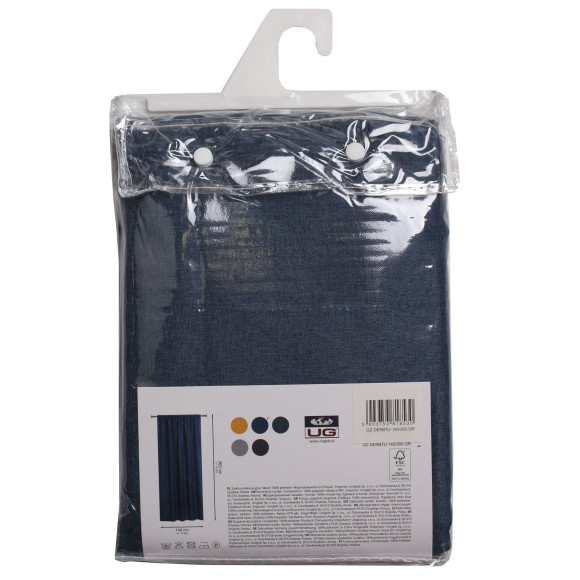 Zasłona z tunelem DERBY 140x260cm granatowa - 5903754818530