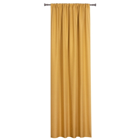 Zasłona z tunelem DERBY 140x260cm musztardowa - 5903754818561