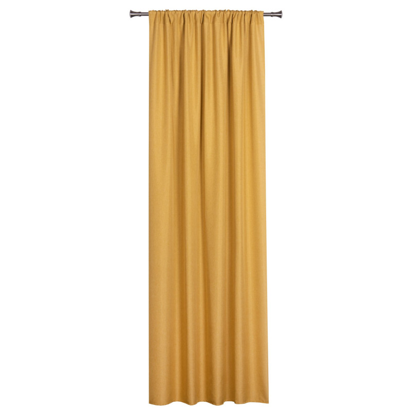 Zasłona z tunelem DERBY 140x260cm musztardowa - 5903754818561