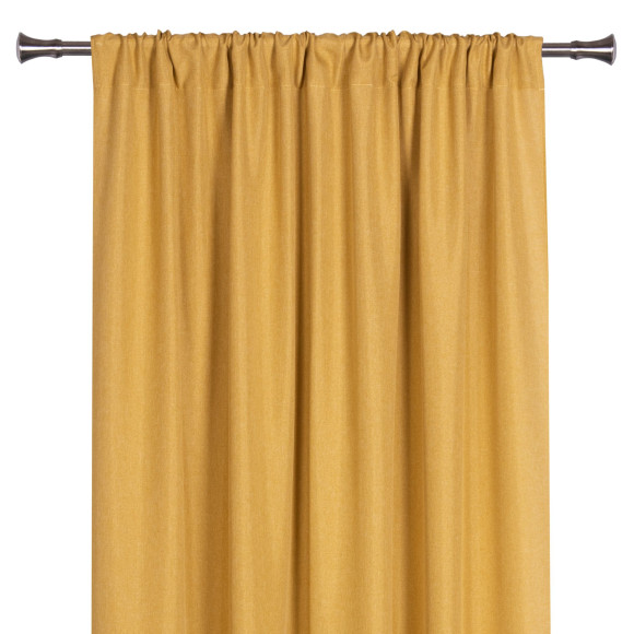 Zasłona z tunelem DERBY 140x260cm musztardowa - 5903754818561