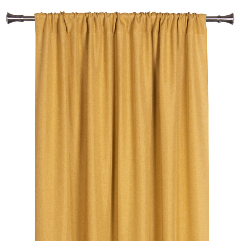 Zasłona z tunelem DERBY 140x260cm musztardowa - 5903754818561