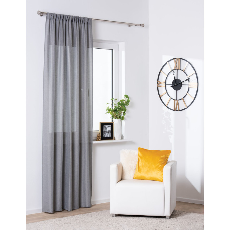 Zasłona z tunelem DERBY 140x260cm szara - 5903754818554