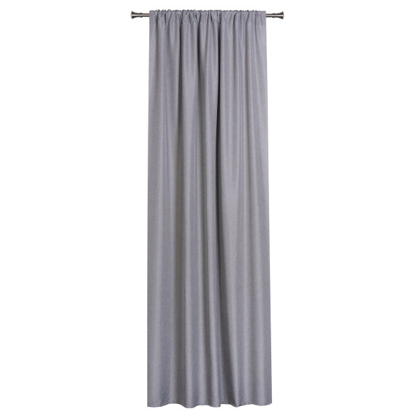 Zasłona z tunelem DERBY 140x260cm szara - 5903754818554