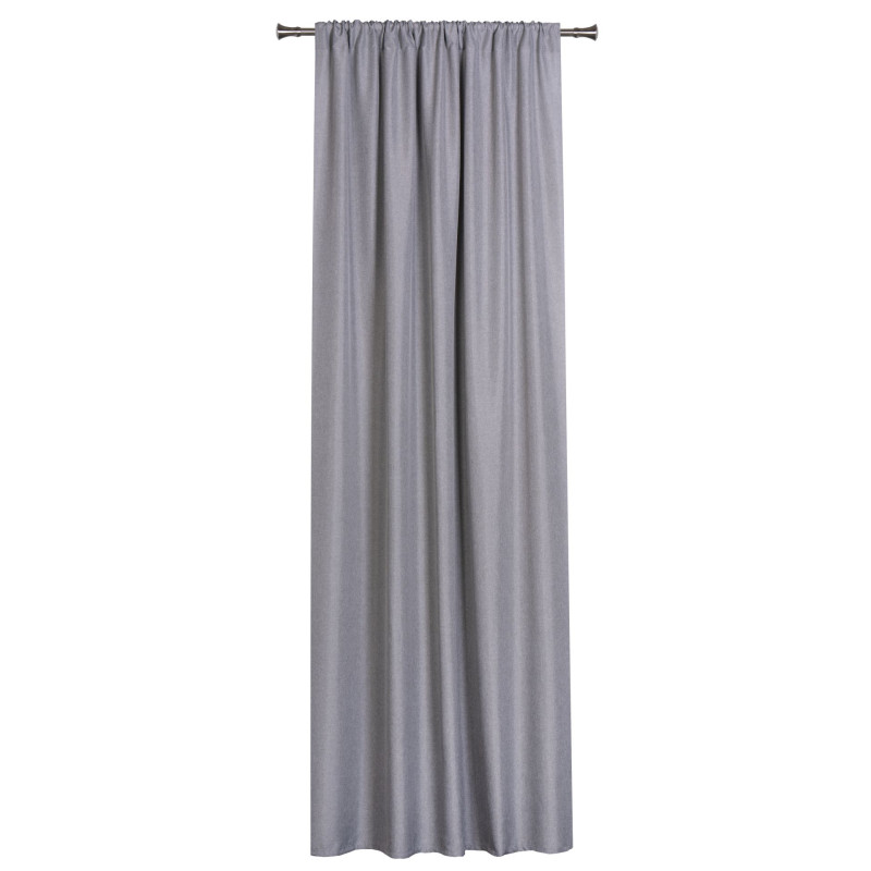Zasłona z tunelem DERBY 140x260cm szara - 5903754818554