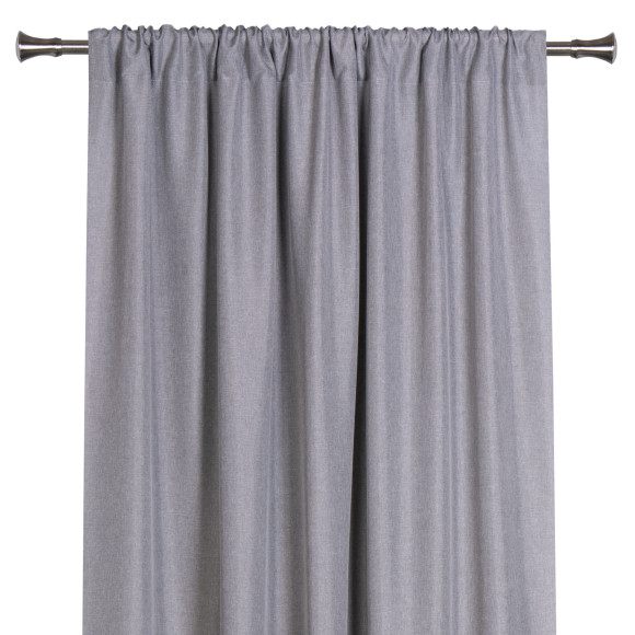 Zasłona z tunelem DERBY 140x260cm szara - 5903754818554