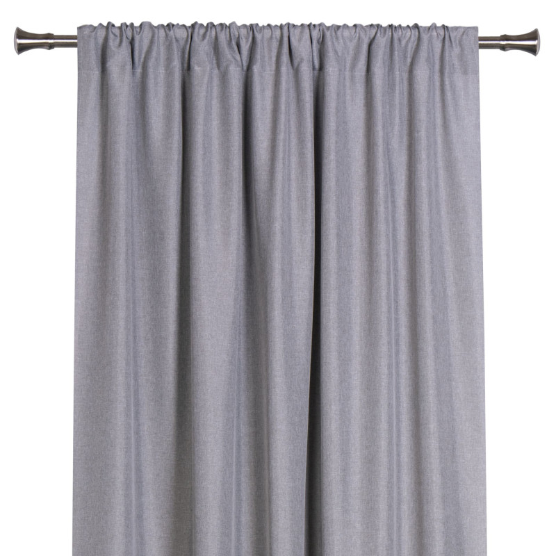 Zasłona z tunelem DERBY 140x260cm szara - 5903754818554