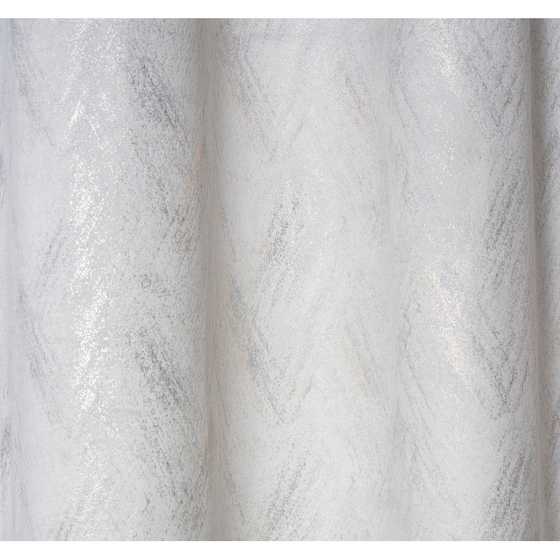 Zasłona z kółkami DUBAI złote przetarcia 140x260 cm ecru - 5903754818608