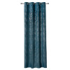 Zasłona z kółkami DUBAI złote przetarcia 140x260 cm morska - 5903754817144