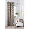 Zasłona z kółkami DUBAI złote przetarcia 140x260 cm taupe - 5903754817168