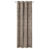 Zasłona z kółkami DUBAI złote przetarcia 140x260 cm taupe - 5903754817168