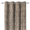 Zasłona z kółkami DUBAI złote przetarcia 140x260 cm taupe - 5903754817168