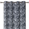 Zasłona z kółkami MALMOS 140x260cm kol.czarno biała - 5903754825255