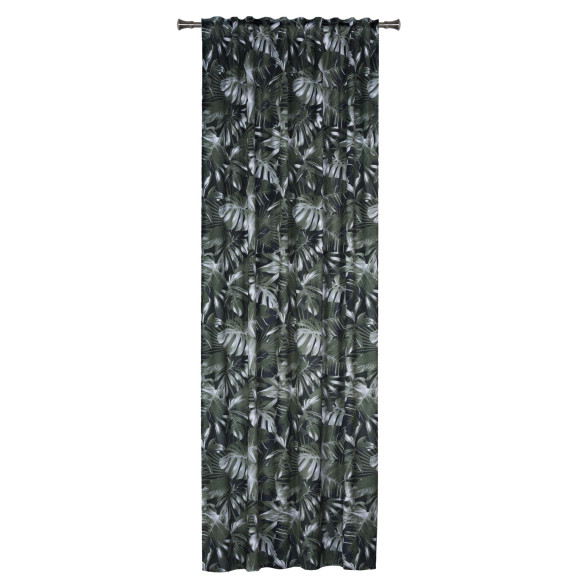 Zasłona z taśmą tunel MANUA 140x260cm kol. zielony - 5903754811654