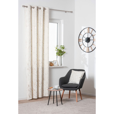 Zasłona z kółkami MARBLE 140x260cm, kol. beż krem złoto - 5903754821059