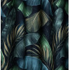 Zasłona z kółkami NUSA 140x260 cm zielony liście - 5903754817182