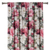Zasłona z taśmą kwiaty piwonie PIVOINE 140x260 cm, kol. multikolor - 5903754821783
