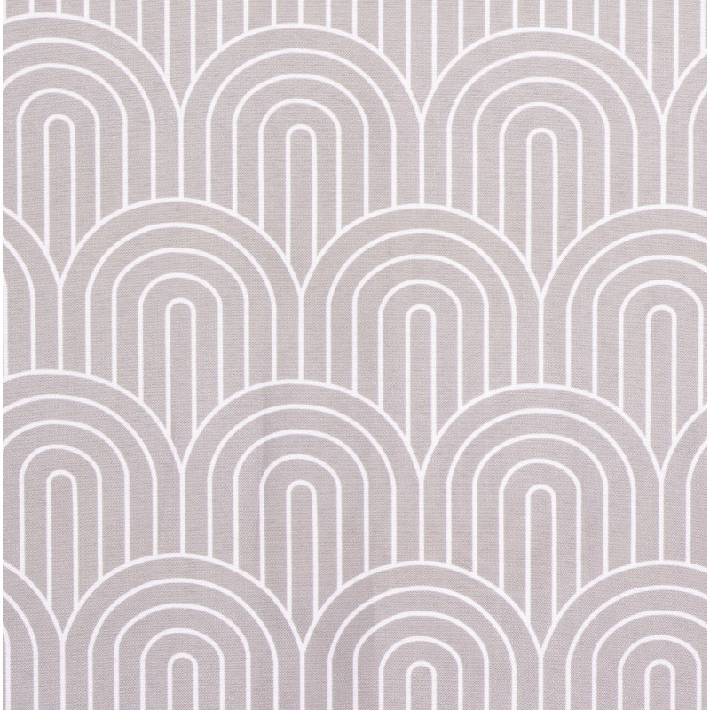 Zasłona z kółkami PULA 140x260 cm kolor taupe geometryczny wzór - 5903754817212