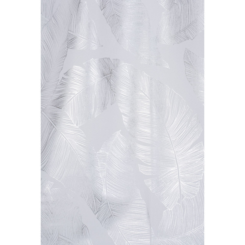 Zasłona z kółkami VANUA 140x260 cm kolor off white wzór liście bananowca - 5903754817243