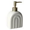 Dozownik ARCO 11x5cm, wys. 15cm biały złota pompka - 5903754819346