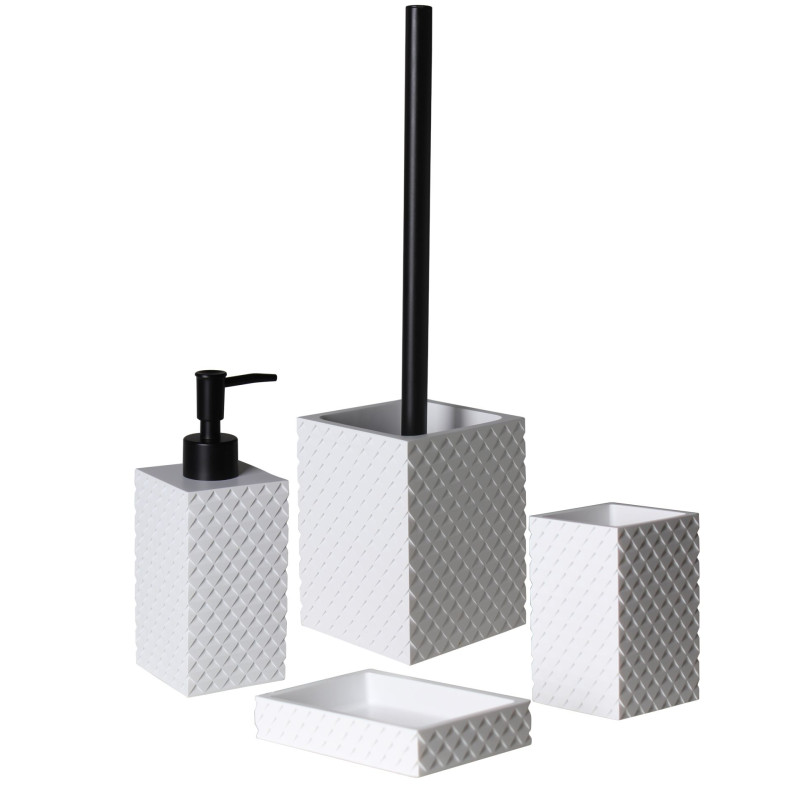 Dozownik ARMO 7x7cm, wys. 18,5cm biały - 5903754819018