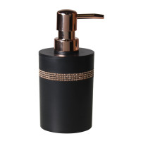 Dozownik FANCY 7x7x16cm, czarny glamour kryształki cyrkonie - 5903754823367