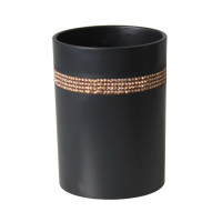 Kubek FANCY 6,7X6,7x10cm, kol. czarny glamour kryształki cyrkonie - 5903754823374