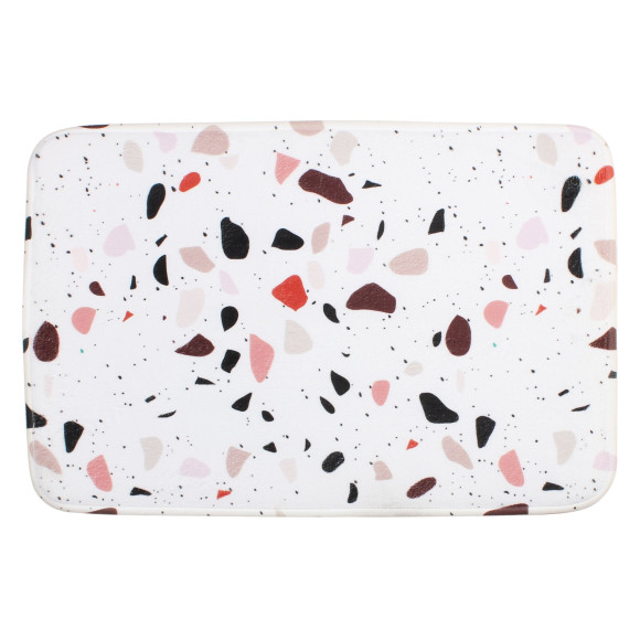 Mata łazienkowa Granza 40x60 cm biała lastryko - 5903754809385